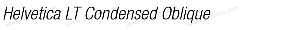 Helvetica LT Condensed Oblique字体转换